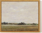 InSimSea Framed Canvas Print Art, Vintage Open Field Landscape Painting, Rustic Farmhouse Cottage Decor for Hallway Wall Floating Shelf Desk Vanity Fireplace,10x8in, Neutral Tones