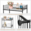 OYEAL Bathroom Shelves Freestanding Bathroom Towel Storage 4 Tier Wire Shelving Unit with Guard Bathroom Shelf Organizer Standing for Pantry Kitchen Laundry Room Organization, Black