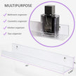 Estilo Set of 2 Acrylic Clear Wall Mounted Display Floating Shelves For Cosmetics, Photos, Books.- 15
