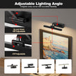 LED Wireless Picture Light with Remote Control,USB Rechargeable Battery Powered Art Lights,Dimmable,Timing,Black Wall Lights for Paintings,Picture Frame,Gallery(Black, 11.62inch)