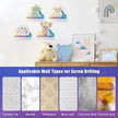 NiHome Iridescent Acrylic Floating Shelves, 4 Pack Cloud Shelves,Small Floating Shelf for Wall, Wall Mountable and Multi-Functional for Home Décor, Bathroom, Kitchen, Bedroom (Small, 4 Pack)