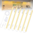 6PCS x 12 Inch Under Cabinet Lights Plug-in, Warm White 3000K Dimmable LED Under Cabinet Lighting, Under Counter Lights with Memory Function, LED Light Bars for Kitchen