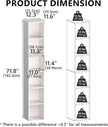 White Cube Shelf, 6 Cube Storage Organizer, 6-Tier Cube Storage Shelf, Freestanding Low Bookcase for Living Room Decor, Bedroom Clothes, Kids Toys & Home Office