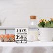 Coffee Bar Decor, Farmhouse Kitchen Table Decor, Coffee Station Accessories, Wooden Decorative Sign with Iron Stand for Table Desk Shelf Display-E21