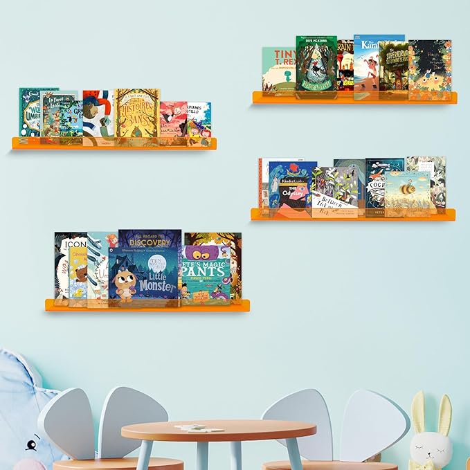 Dezzer 6 Pack Acrylic Shelves for Wall, 15