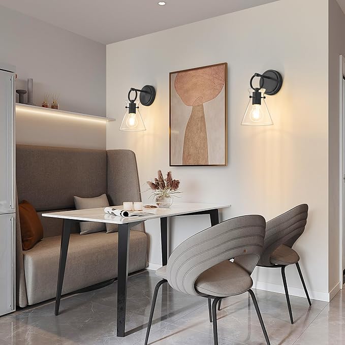 Wall Sconce for Bathroom Modern Vanity Light Fixtures Hardwired Wall Mount Lighting Lamp Farmhouse Wall Lights with 6
