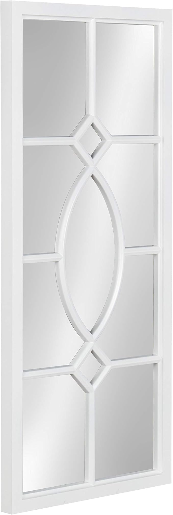 Kate and Laurel Cassat Casual Modern Window Wall Accent Mirror, White