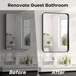 Bathroom Mirror for Over Sink - 26x32 Inch Black Matte Wall Mirrors for Bathroom, Rectangle Metal Framed Vanity Mirror for Bathroom, Bedroom, Home Office, Farmhouse