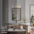 Modern LED Wall Sconce, Indoor Vanity Wall Lighting, 3-Light Bathroom Light Fixtures, Brushed Nickel for Hallway Bedroom Living Room