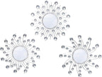 Mirror Wall Decor Metal Sun Mirror Home Decoration Wall Art Decorative Suitable for Living Room Bedroom Bathroom Entryway