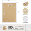 puthiac 10x14 Solid Oak Wood Picture Frame, Fits 8x10 with Mat or 10x14 Without Mat, Wall Display Only, Vertical or Horizontal, Plexi Front, 1 Pack, White