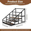 Coffee Syrup Rack Organizer,Liquor Bottle Display Shelf,Water cup display stand,Spice Rack Kitchen Cabinet Organizer,Rustic Brown,2 Packs 4 Tier 16 Bottle Coffee Syrup Holder