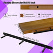 IAE Walnut Floating Wall Shelves 48 inch, Bathroom Shelf Wall Mounted,Invisible Shelving Floating Kitchen Shelf,Wooden Wall Shelves with Brackets for Living Room Wall Mounted,Easy Install,Set of 2