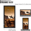 A PLUS MAX 6x12 Picture Frame Set of 2, Black Engineered Wood Frame for 6 x 12 Inch Picture Poster Photo, Light Weight 6 by 12 Frame with Wood-grain for Wall - 2 Pack/Black/6