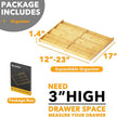 SpaceAid Bamboo Spice Drawer Organizer, (Need 3
