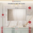 Keonjinn 48 x 30 Inch Bathroom Mirror Beveled, Rectangle Frameless Mirrors for Over Sink, Shatterproof, Modern Decorative for Living Room, Entryway, Bedroom, Horizontal/Vertical
