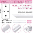 Accent Wall Molding Kit Premade Wainscoting Panels Wall Molding Peel and Stick Panel White Pre Cut Trim for Walls Picture Frame Molding for Home Decoration(6 Set,12 x 24 Inch)