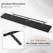 Fun Memories 66 Inch Fireplace Mantel Shelf with Invisible Bracket, 8 Inch Deep Floating Shelf for Living Room, Kitchen, Farmhouse, Black (2-Pack)