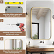 Brushed Gold Mirror, 24