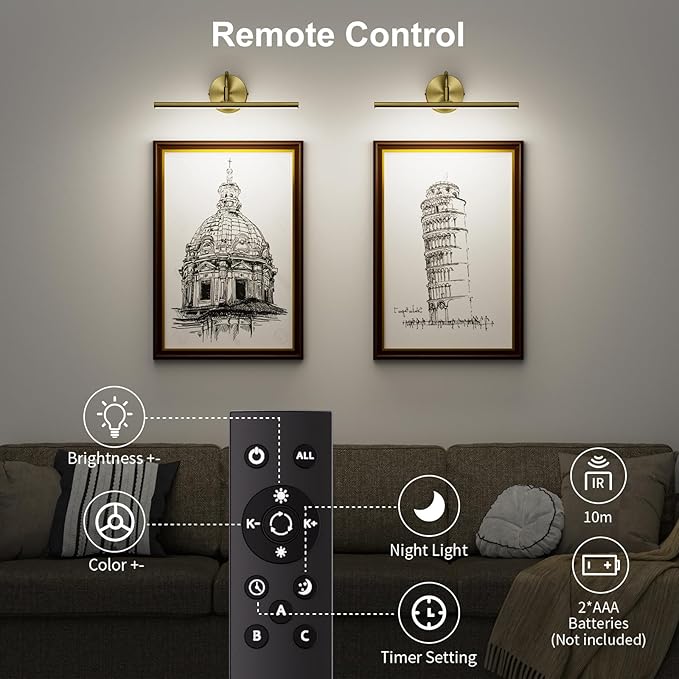 Hardwired Picture Lights for Wall - 16.5