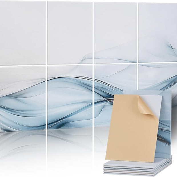 VEVOR 8 Pack Art Acoustic Panels, 47.24 x 23.62 x 0.4 inch Soundproof Wall Tiles, Self Adhesive Decorative Sound Dampening Absorbing Boards for Home, Office, Studio, Gaming Room,Theater,Simplicity