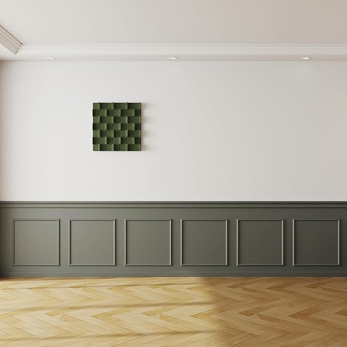 Accent Wall Molding Kit Premade Wainscoting Panels Wall Molding Peel and Stick Panel White Pre Cut Trim for Walls Picture Frame Molding for Home Decoration(6 Set,20 x 20 Inch)