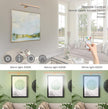 Wireless LED Picture Light with Remote,16in Metal Rechargeable Art Light Display Lamp,Dimmable and Timer Picture Lights for Paintings,3 Modes,Dartboard Light for Frame Picture Gallery Portrait