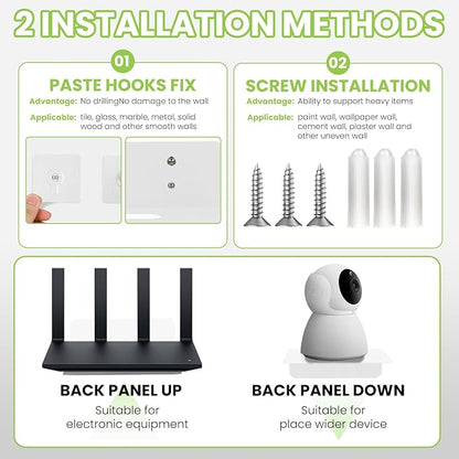 Steel Floating Shelves for Wall,Small Wall Shelf，Suitable for Bedroom, Living Room, Bathroom, Kitchen, Office (White, 2Pack 4.72x6.1 in)