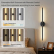 Battery Operated Wall Sconces Set of 2, Dimmable 6000mAh Rechargeable Wall Lights, LED Wall Lamp with Remote Control