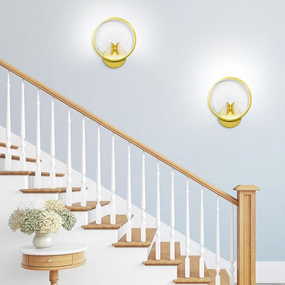 XEYOU 16W Modern Wall Sconce Lighting Indoor LED Creative Wall Light Fixture Butterfly Shape Decoration Wall Lamp for Living Room Bedroom Stair Corridor