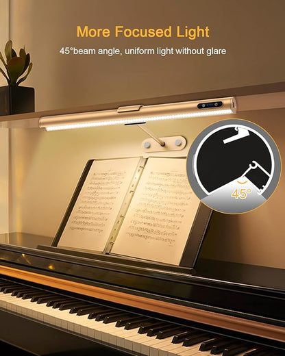 GOVSSING Picture Lights for Wall - 4000mAh Rechargeable Battery Wireless Picture Light with Remote, 3 Color Temps & Dimmable, 15.7” Rotatable Art Light, Memory & Timer Functions, Rose Gold