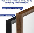Bathroom Vanity Mirror 24x36 Inch, Matte Black Rectangle Bathroom Mirror, Anti-Rust, 4MM Tempered Glass, Wall-Mounted Mirror, Hangs Horizontally or Vertically for Bathroom & Bedroom