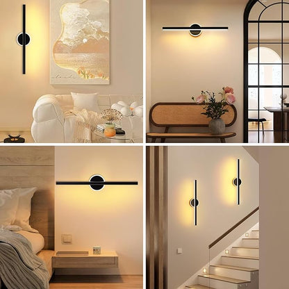 Wireless Picture Light, 16 inches Art Wall Light, Picture Light Battery Operated,Battery Operated Wall Lights,Gallery Light for Painting,Photo,Library (Matt Black)