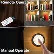 BLS LED Puck Lights with Remote Control, Wireless Under Cabinet & Closet Lighting, RGB 13 Color Changing Lights with Dimmer, Timer & AA Battery Operated, Push, Touch, Stick on for Night, Black, 6 Pack