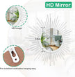 Sunburst Spoked White Large Wall Mirror Boho Home Circle Art Mirror Modern Metal Mirror for Wall Decorative Bathroom Bedroom Vanity Hallway Balcony Living room Entryway 20