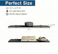 iobiotio Small Shelves, Mini Acrylic Floating Shelf, Display Ledge Plastic Wall Shelves for Figures Plants Accessory, 12 x 4 inch Floating Shelf, Black, 2 Pcs