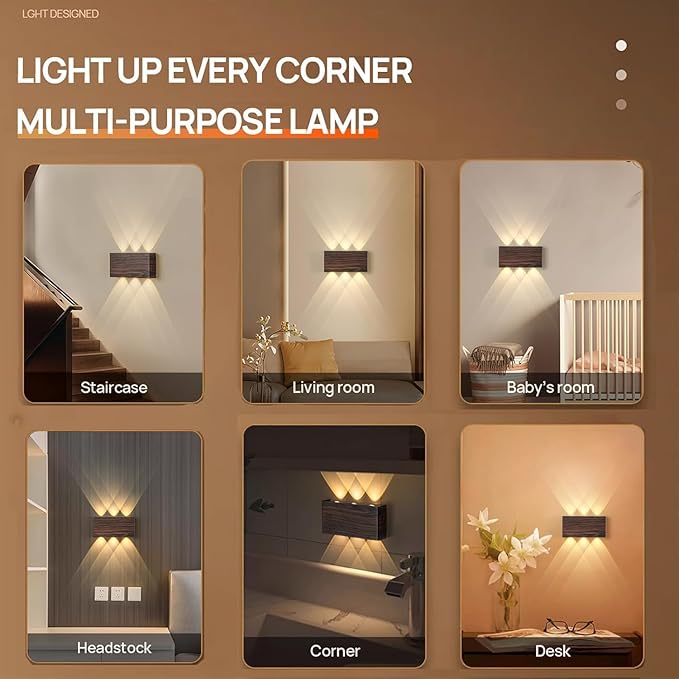 Shelprojsu LED Cordless Wall Sconce, 5200mAh Rechargeable Battery Operated Wall Lamp with Remote Control, 3 Colors and Dimmable Magnetic Wireless Wall Light (White, 1)
