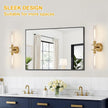 Brushed Gold Wall Sconces, Hardwired Bathroom Sconces Wall Lighting with Clear Glass, Modern Sconces Wall Light fixtures for Bathroom Mirror Living Room Hallway Bedroom