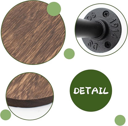 2 Pack Round Floating Wood Corner Shelves, Wall Mounted Display Rack 5.9 inches Diameter Indoor Circle Wall Mounted Shelves for Candles, Planter, Pots, Ornaments