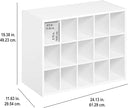 ClosetMaid 15 Cube Stackable Storage Organizer for Shoes, Bags, Crafts, Hobbies with Wood Shelves, for Closet, Entryway or Mudroom, Dark Cherry