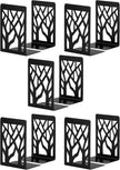 Book Ends, Bookends, Bookends for Shelves, Bookend, Book Ends for Heavy Books, Black Metal Book Shelf Holder Home Decorative, Book Stoppers for Shelves, Bookend Supports 5 Pair