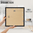A PLUS MAX Square 20x20 Frame, Black Engineered Wood Picture Frame for 20 x 20 Picture Poster Photo, Light Weight 20 by 20 Frame with Wood-grain for Wall - 1 Pack/Black/20 x20