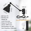 1 Pack Plug in Wall Sconce with Remote Control, Stepless Dimming & Stepless Colors 2700K-6500K, Plug in Wall Light, Swing Arm Wall Lamp with Night Light & Timer, LED Bulb Included