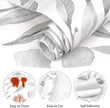 WENMER Gray Leaf Wallpaper Floral Peel and Stick Wallpaper 17.7