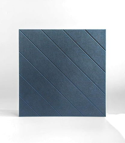 21.65" Large Square Acoustic Panels 4-Pack - Sound Absorbing Wall Panels, Noise Reducing Soundproof Decorative Felt Tiles for Home Office, Studio, Living Room - Prussian Blue