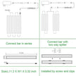 AIBOO LED Under Counter Light Rigid Bar Kit, Plug in Corded Under Cabinet Lighting with 12V LED Dimmable Switch for Counter Shelf Showcase Display Lighting (6 Panels,Warm White)