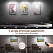 Picture Light, 15.35inch Wireless Picture Lights for Wall Rechargeable, 5400mAh Battery Wall Light with Remote, 3 Color Art Lighting for Paintings with Timer and Dimmable for Display, Gallery (White)