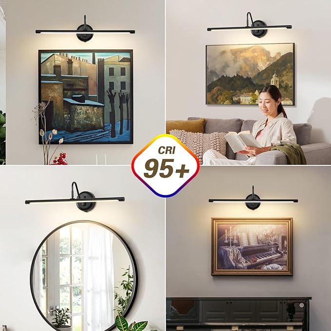 JOOSENLUX Battery Operated Picture Lights Modern Wireless Wall Lights 24.4