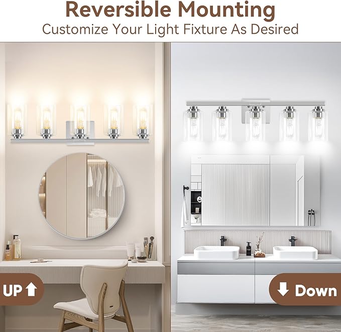 5-Light Bathroom Light Fixtures, 31