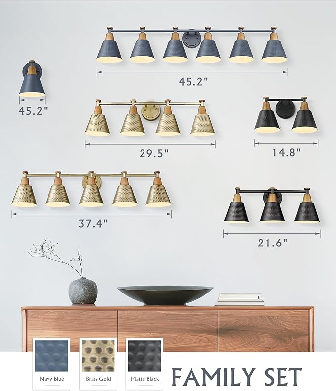 FEMILA Vintage Bathroom Light Fixtures, 45.3